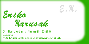 eniko marusak business card
